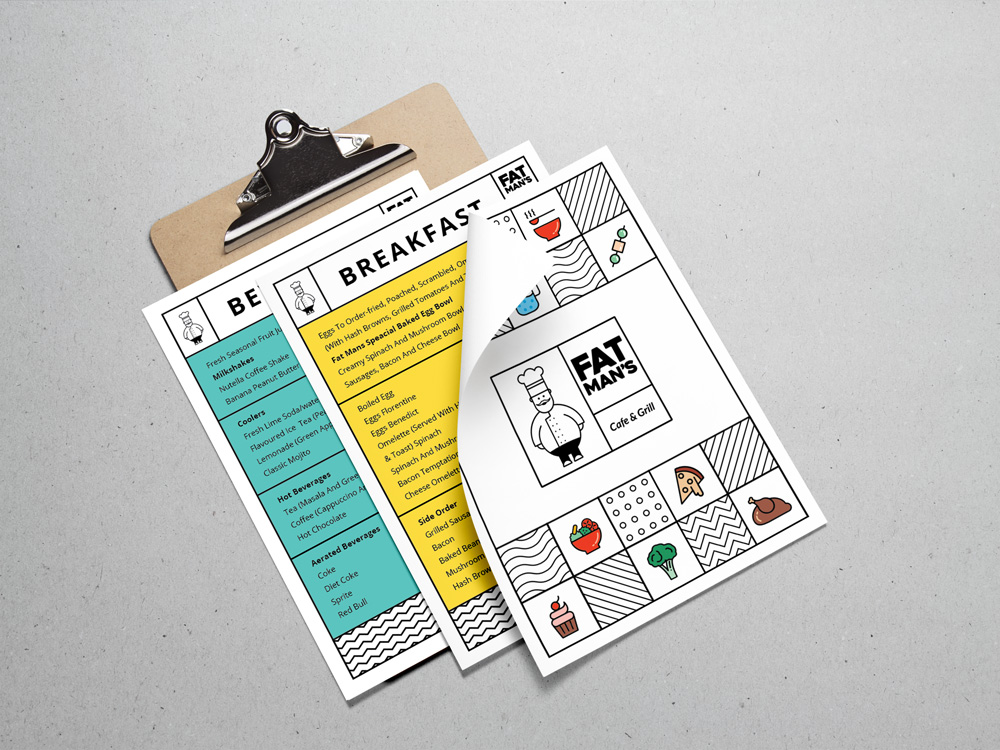 Fat Man's Cafe menu